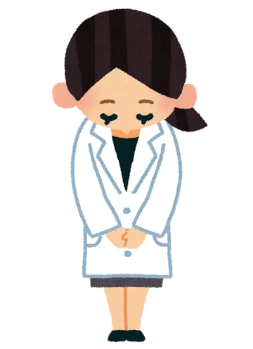お辞儀をする薬剤師